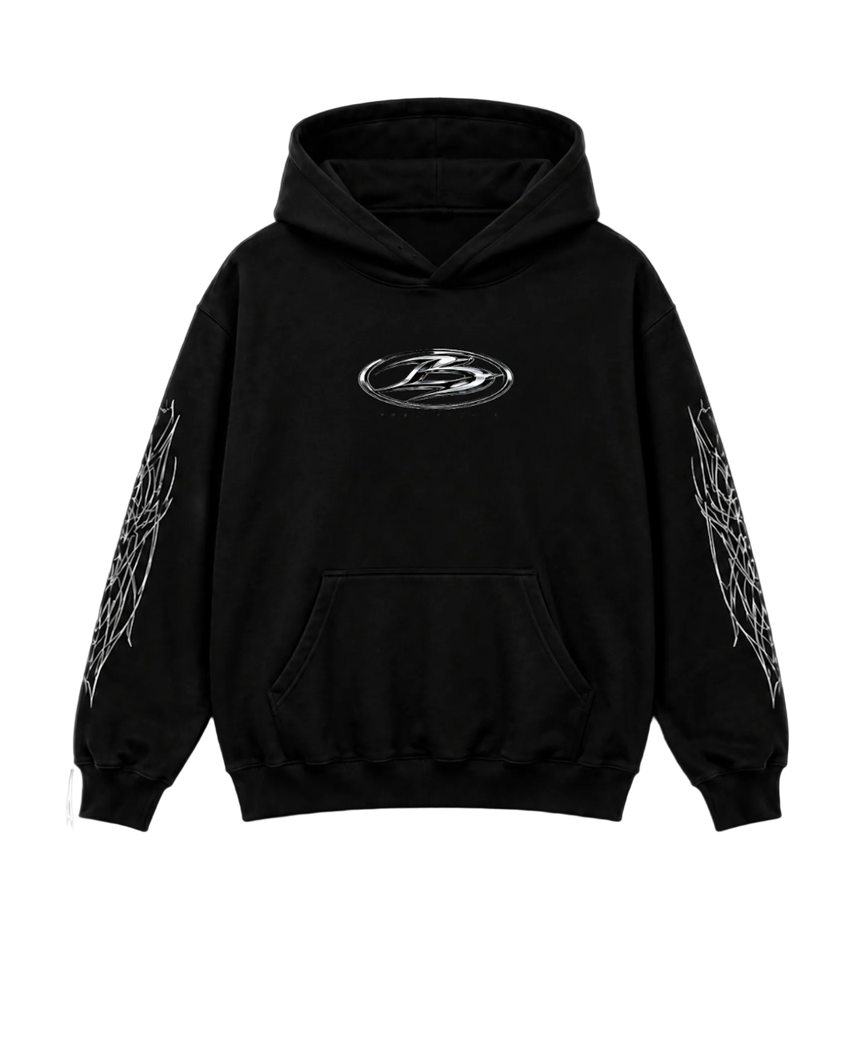 Pinstriper Hoodie -- Black